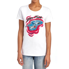 Star Trek Trek Airbrush Women's 18/1 Cotton Short-Sleeve T-Shirt