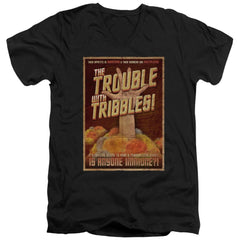 Star Trek Tribbles: The Movie Men's 30/1 Cotton Slim V-Neck T-Shirt