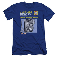 Star Trek Tricorder Manual Men's Ultra-Soft 30/1 Cotton Slim Short-Sleeve T-Shirt