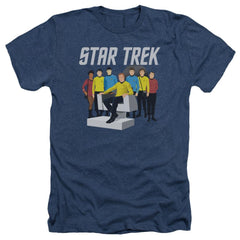 Star Trek Vector Crew Men's 30/1 Heather 60 40 Poly Short-Sleeve T-Shirt