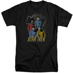 Star Trek Warp Factor 4 Men's 18/1 Tall Cotton Short-Sleeve T-Shirt