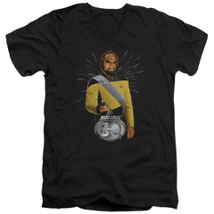 Star Trek Worf 30 Men's 30/1 Cotton Slim V-Neck T-Shirt