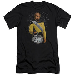 Star Trek Worf 30 Men's Ultra-Soft 30/1 Cotton Slim Short-Sleeve T-Shirt