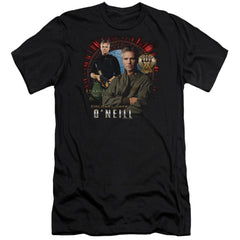 Stargate SG-1 Jack O'Neill Men's Ultra-Soft 30/1 Cotton Slim Short-Sleeve T-Shirt