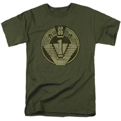Stargate SG-1 SG-1 Distressed Men's 18/1 Cotton Short-Sleeve T-Shirt
