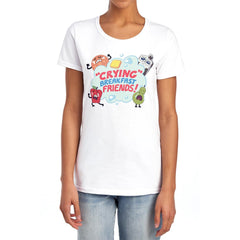 Steven Universe Crying Breakfast Friends Women's 18/1 Cotton Short-Sleeve T-Shirt