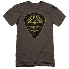 Sun Records Guitar Pick Men's Ultra-Soft 30/1 Cotton Slim Short-Sleeve T-Shirt