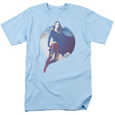 Supergirl Cloudy Circle Men's 18/1 Cotton SS T