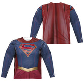 Supergirl Supergirl Uniform (Front/Back Print) Men's Regular Fit Polyester LS T