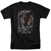 Superman Above The Clouds Men's 18/1 Cotton SS T