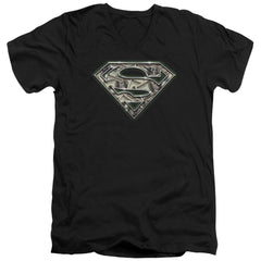 Superman All About The Benjamins Men's 30/1 Cotton Slim V-Neck T