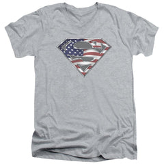 Superman All Men's 30/1 Cotton Slim V-Neck T