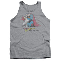 Superman And His Dog Men's 18/1 Cotton Tank Top