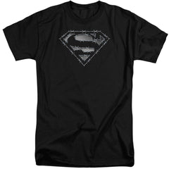Superman Barbed Wire Men's 18/1 Tall Cotton SS T