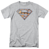 Superman Basketball Shield Men's 18/1 Cotton SS T
