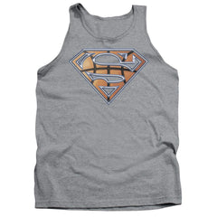 Superman Basketball Shield Men's 18/1 Cotton Tank Top