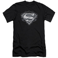 Superman Biker Metal Men's Ultra-Soft 30/1 Cotton Slim SS T