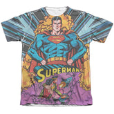 Superman Blast Off Men's Regular Fit Poly Cotton SS T