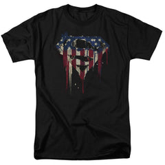 Superman Bleeding Shield Men's 18/1 Cotton SS T