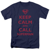 Superman Call Superman Men's 18/1 Cotton SS T