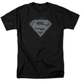 Superman Checkerboard Men's 18/1 Cotton SS T