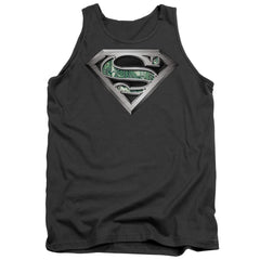 Superman Circuitry Logo Men's 18/1 Cotton Tank Top