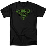 Superman Circuits Shield Men's 18/1 Cotton SS T