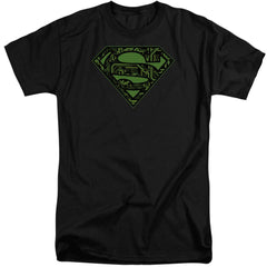 Superman Circuits Shield Men's 18/1 Tall Cotton SS T