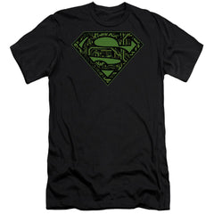 Superman Circuits Shield Men's Ultra-Soft 30/1 Cotton Slim SS T