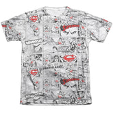 Superman Comic Page All Over Men's Regular Fit Poly Cotton SS T