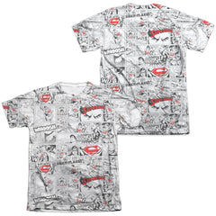 Superman Comic Page All Over Men's Regular Fit Poly Cotton SS T