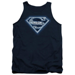 Superman Cyber Shield Men's 18/1 Cotton Tank Top