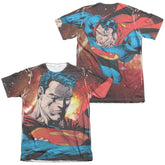 Superman Determination (Front/Back Print) Men's Regular Fit Poly Cotton SS T