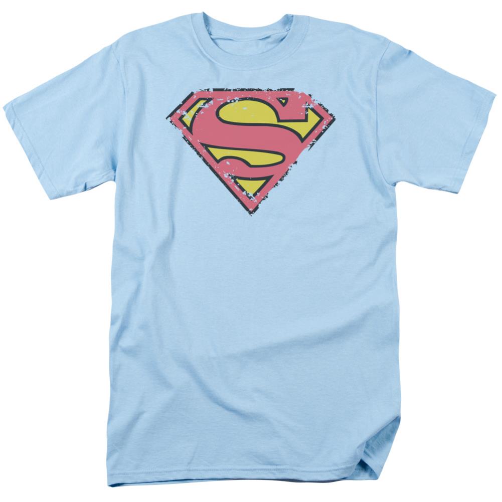 Superman Distressed Shield Men's 18/1 Cotton SS T