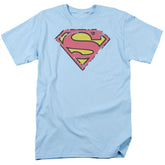 Superman Distressed Shield Men's 18/1 Cotton SS T