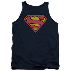 Superman Distressed Shield Men's 18/1 Cotton Tank Top