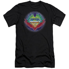 Superman Dont Stop Believing Men's Ultra-Soft 30/1 Cotton Slim SS T