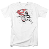 Superman Double The Power Men's 18/1 Cotton SS T
