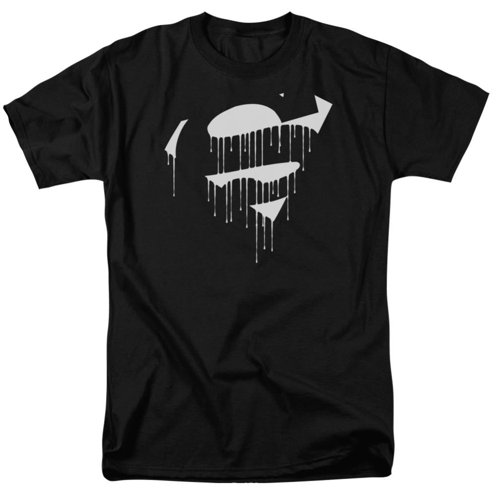Superman Dripping Shield Men's 18/1 Cotton SS T
