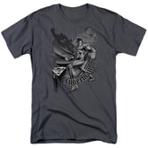 Superman Fight And Flight Men's 18/1 Cotton SS T