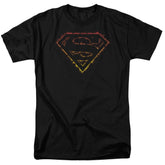 Superman Flame Outlined Logo Men's 18/1 Cotton SS T