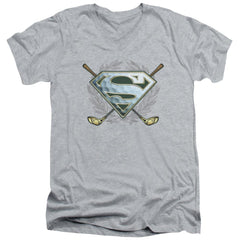 Superman Fore! Men's 30/1 Cotton Slim V-Neck T
