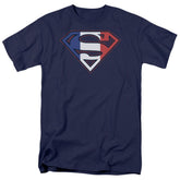 Superman French Shield Men's 18/1 Cotton SS T