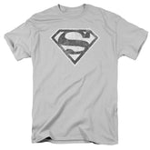 Superman Grey S Men's 18/1 Cotton SS T