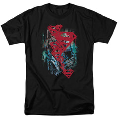 Superman Gritty Men's 18/1 Cotton SS T