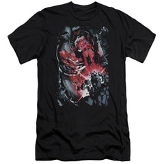 Superman Heat Blast Men's Ultra-Soft 30/1 Cotton Slim SS T