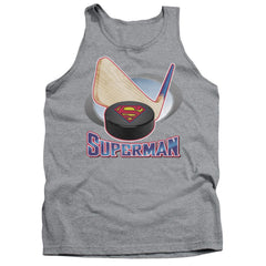 Superman Hockey Stick Men's 18/1 Cotton Tank Top