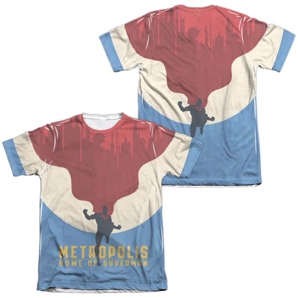 Superman Home (Front/Back Print) Men's Regular Fit Poly Cotton SS T