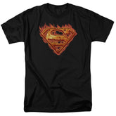 Superman Hot Metal Men's 18/1 Cotton SS T