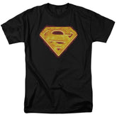 Superman Hot Steel Shield Men's 18/1 Cotton SS T